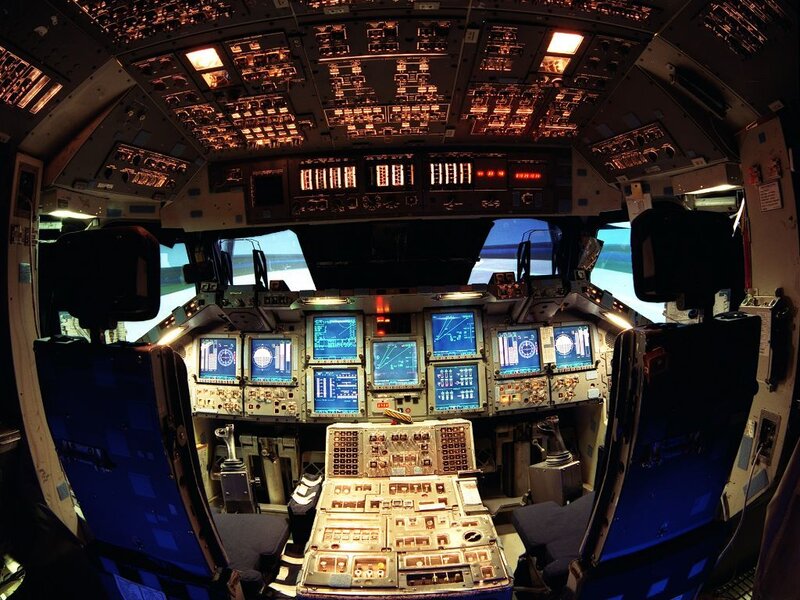 Airplane cockpit interior