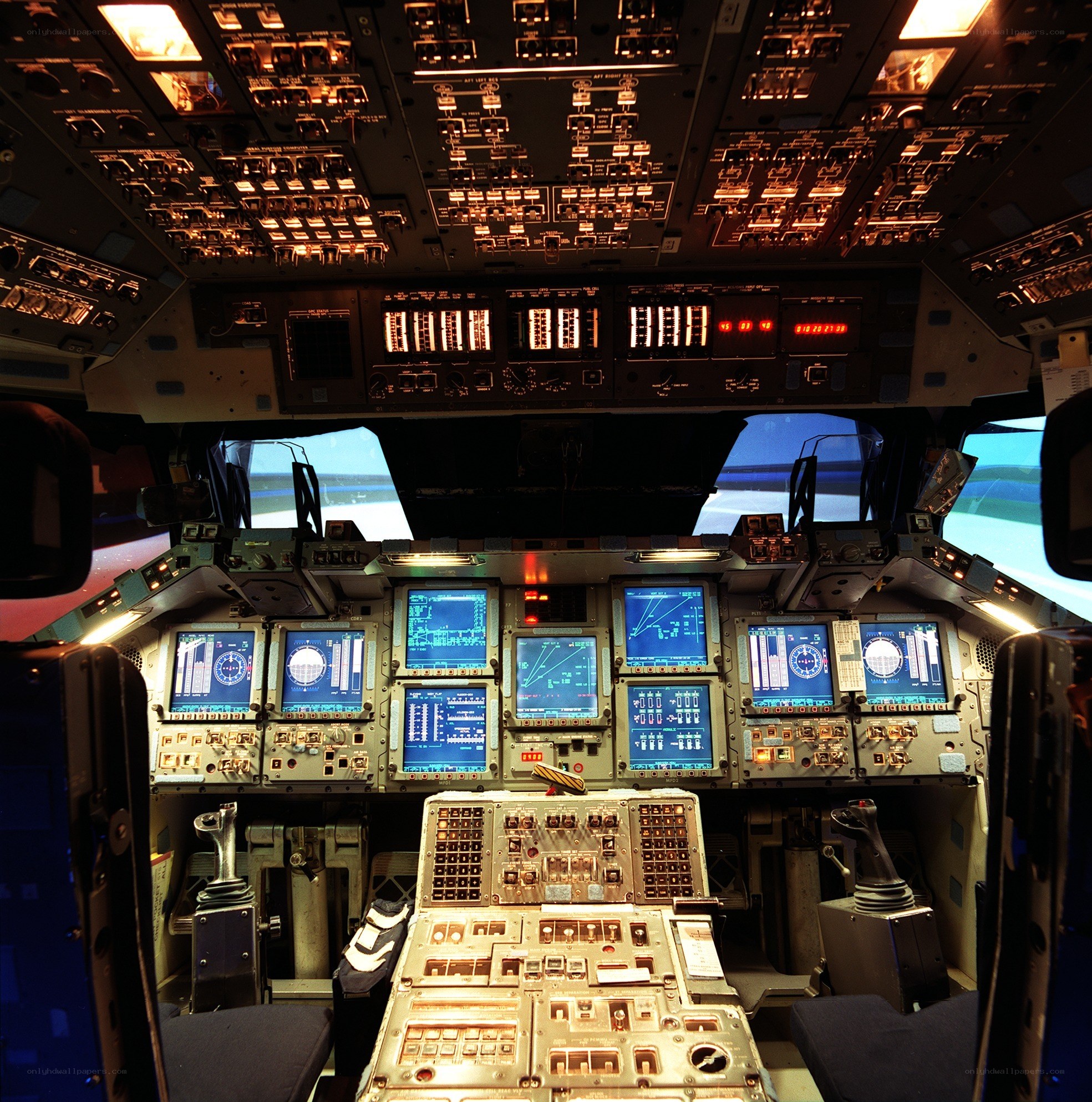 airplane cockpit interior