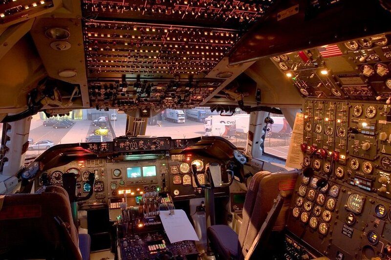 Airplane Cockpit Interior — Brown