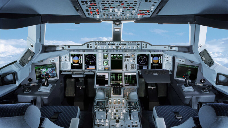 Airplane Cockpit Interior — Gray, Calm, Afternoon