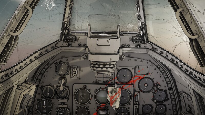 Airplane Cockpit Interior — Gray, Dramatic
