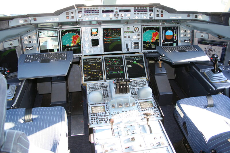 Airplane Cockpit Interior — Gray, Technical