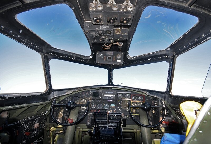 Airplane Cockpit Interior — Green