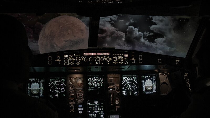 airplane cockpit view