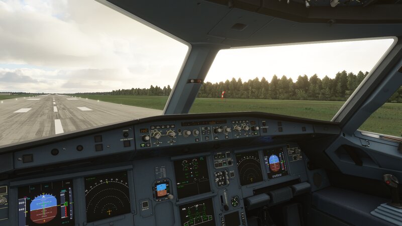 Airplane Cockpit View — Gray, Calm