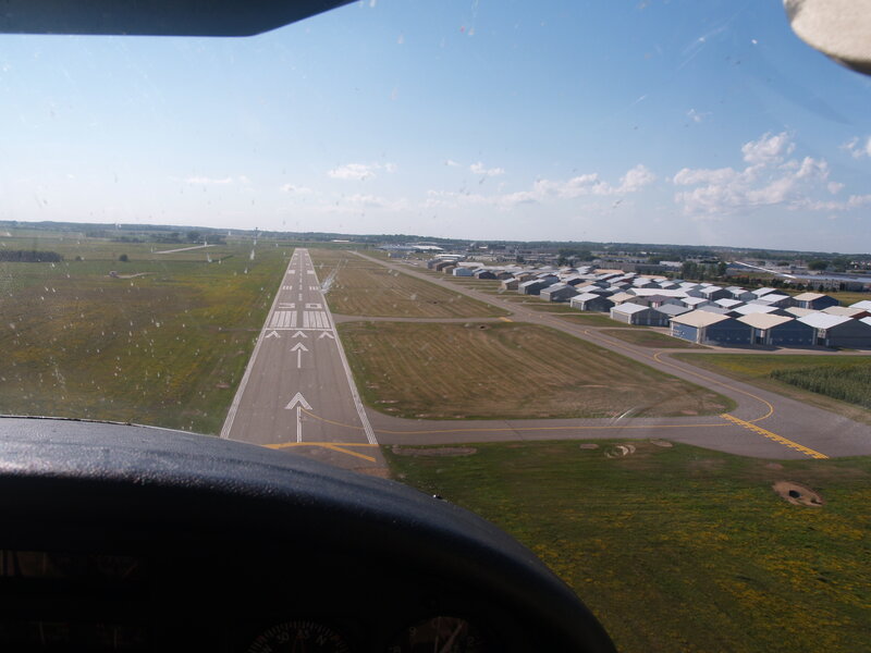 airplane cockpit view of runway