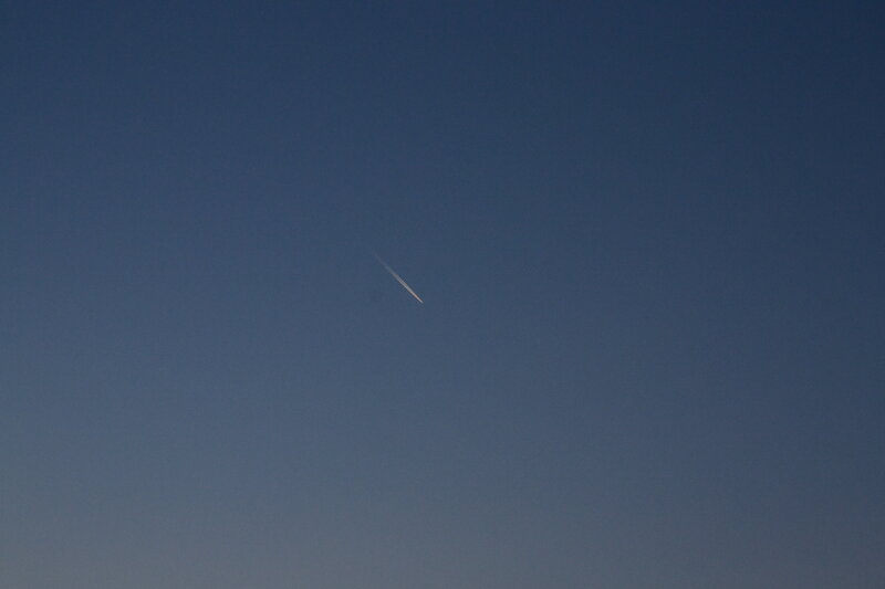 Airplane Contrail — Blue
