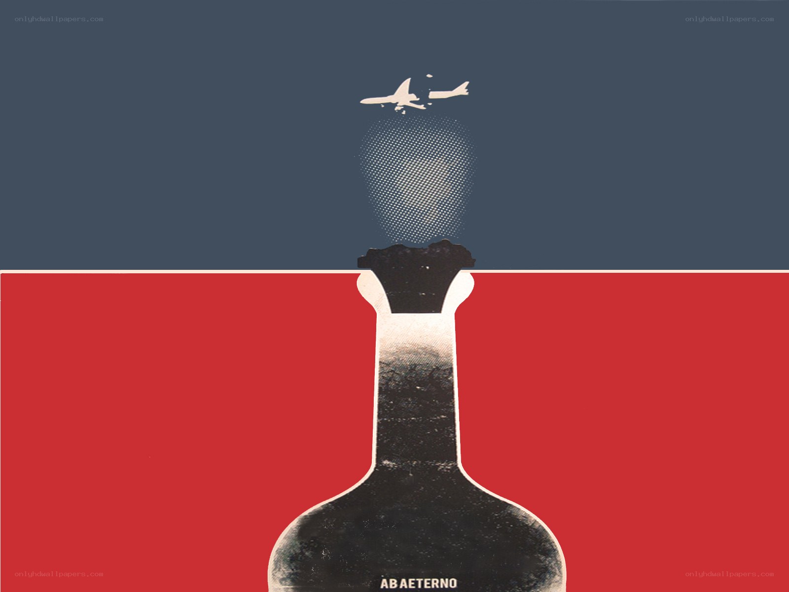 Airplane crash illustration