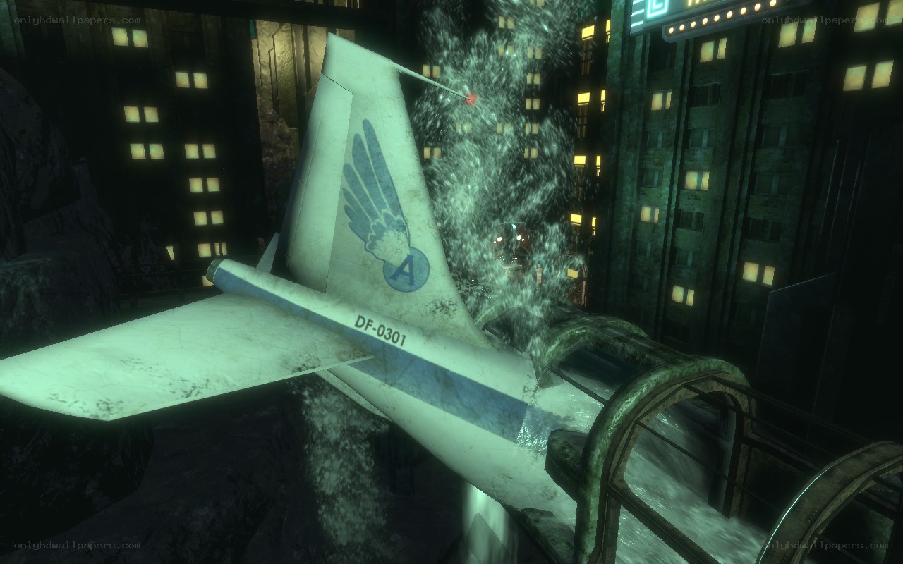 airplane crash in city