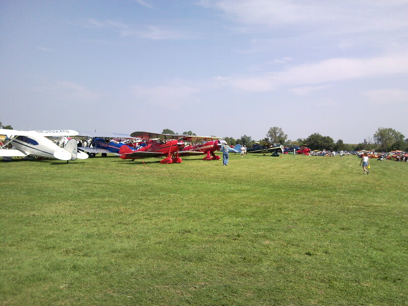 Airplane display on a field