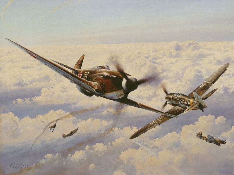 Airplane Dogfight — Blue, Dramatic