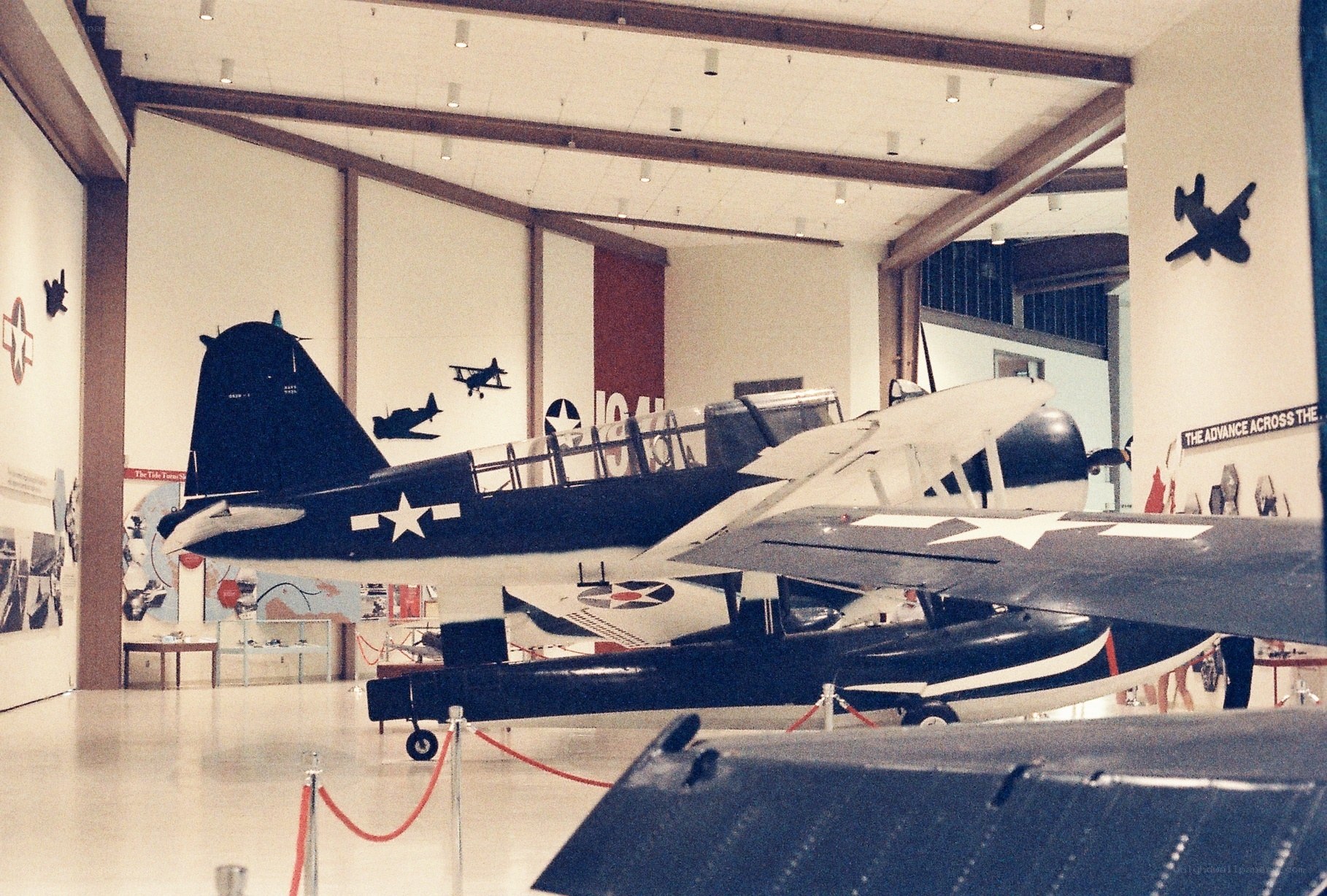 Airplane exhibit in museum