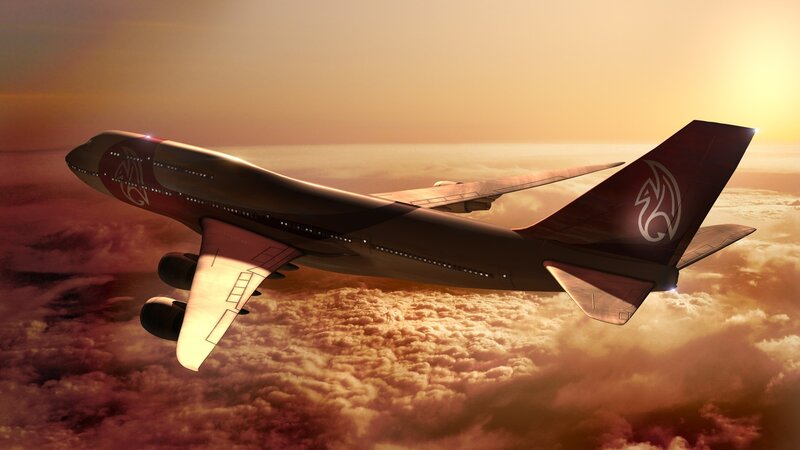 airplane flying above clouds