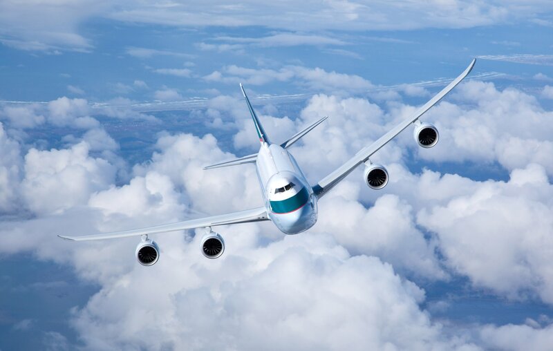 Airplane Flying Above Clouds — Blue, Serene, Afternoon, Photograph, Sky, Engines