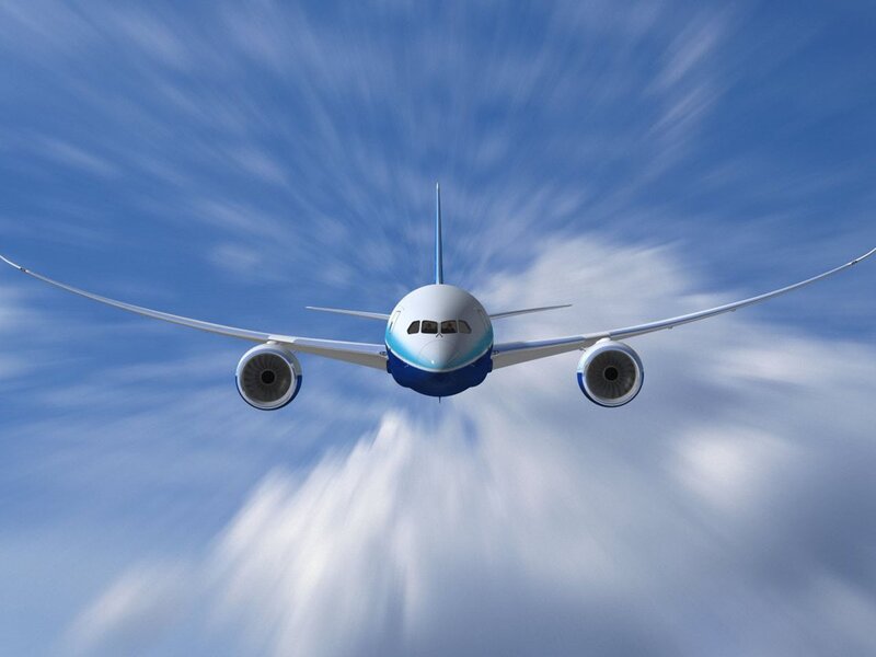 Airplane Flying Forward