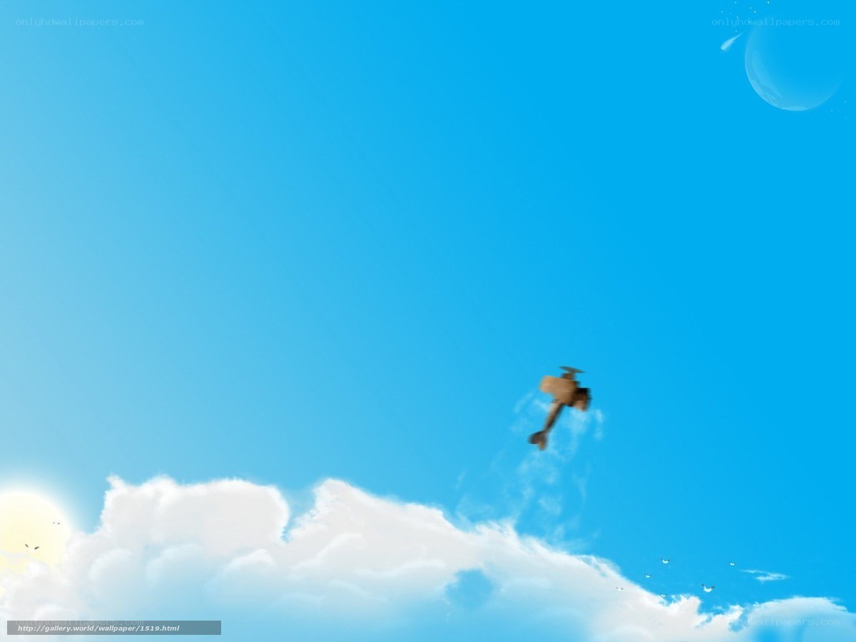 Airplane flying in blue sky