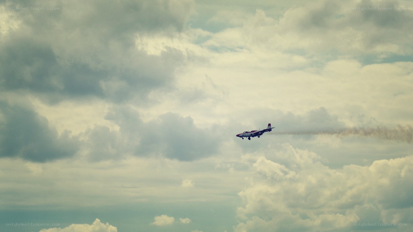 airplane flying in cloudy sky