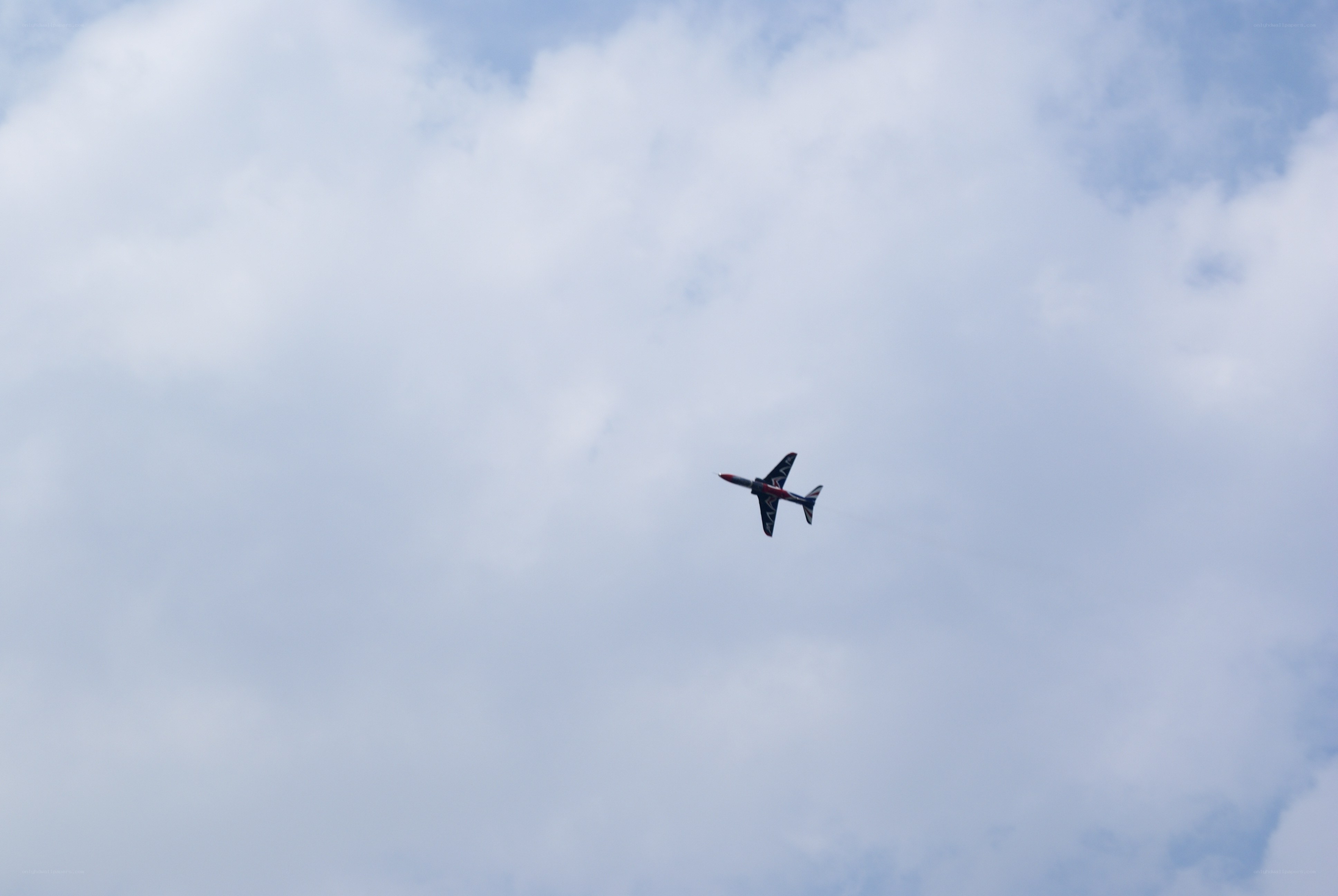 airplane flying in cloudy sky