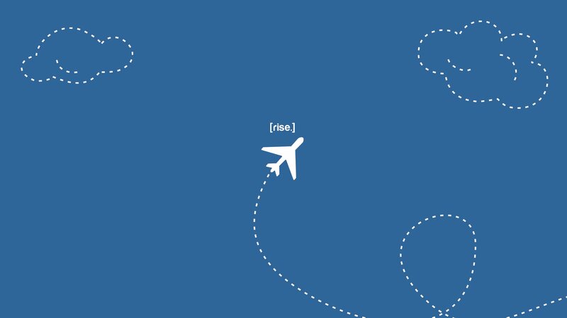 Airplane Flying in Sky — Blue, Calm, Vector Art, Clouds