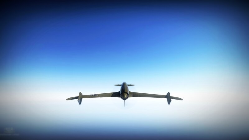 Airplane Flying in Sky — Blue, Serene, Digital Art