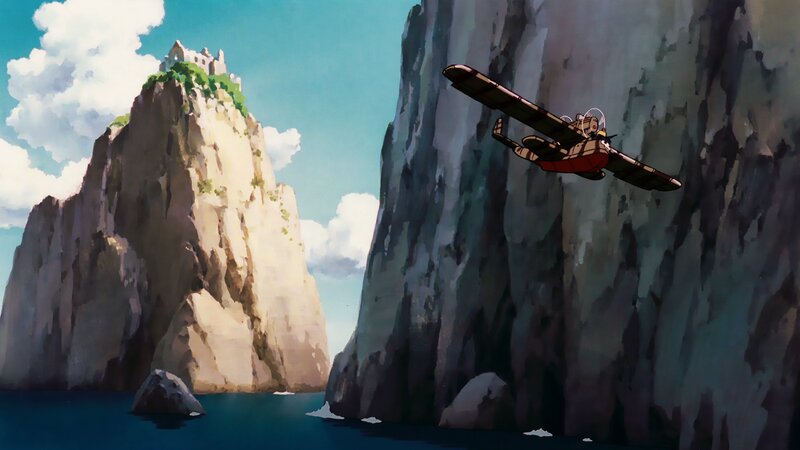 Airplane Flying Near Cliffs