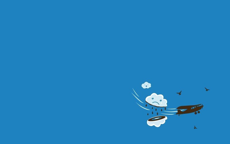 Airplane Flying Near Clouds