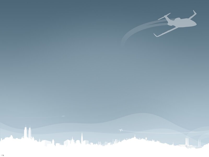 airplane flying over city