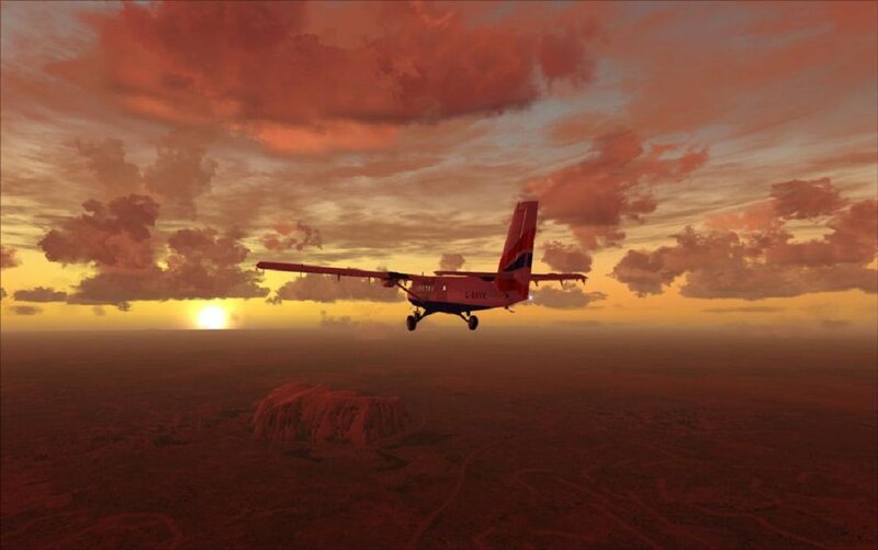 Airplane Flying over Desert