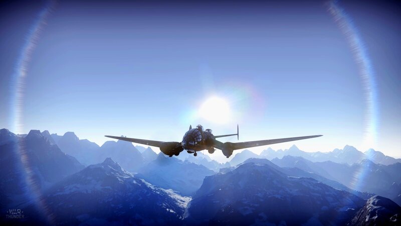 Airplane Flying over Mountains — Blue, Dramatic, Morning