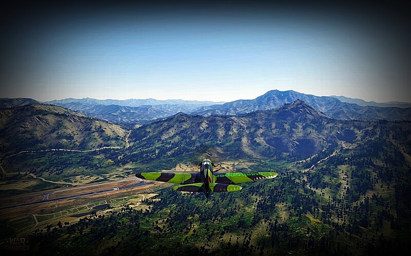 Airplane Flying over Mountains — Green, Serene