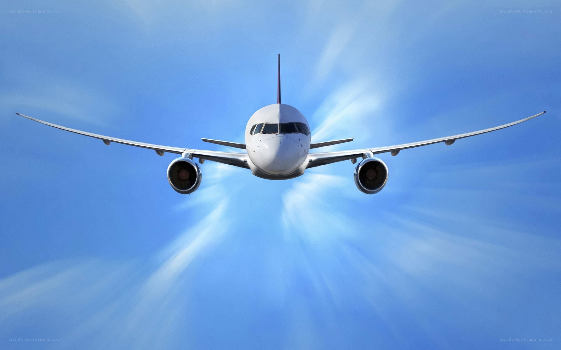 Airplane flying overhead