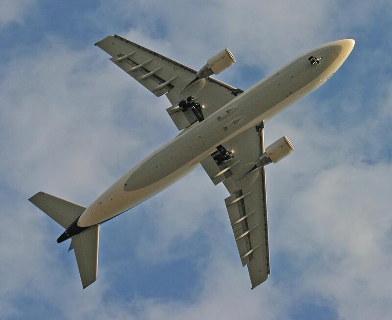 airplane flying overhead
