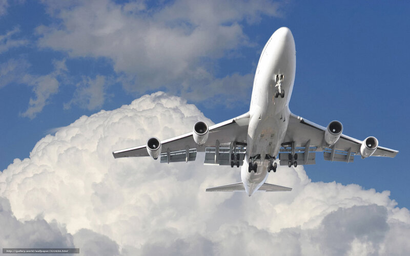 Airplane Flying Overhead — Blue, Dramatic, Afternoon, Photograph, Clouds