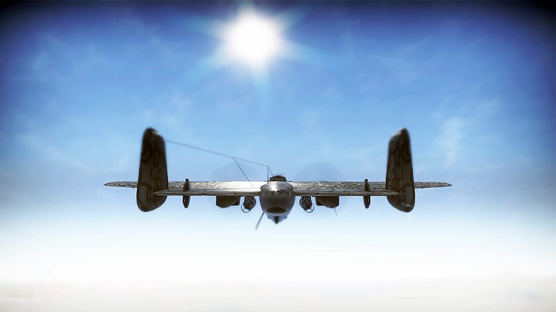 Airplane Flying Overhead — Blue, Serene, Afternoon, 3d Render, Sun