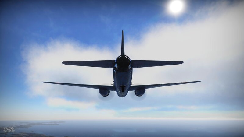 Airplane Flying Overhead — Blue, Serene, Afternoon, 3d Render