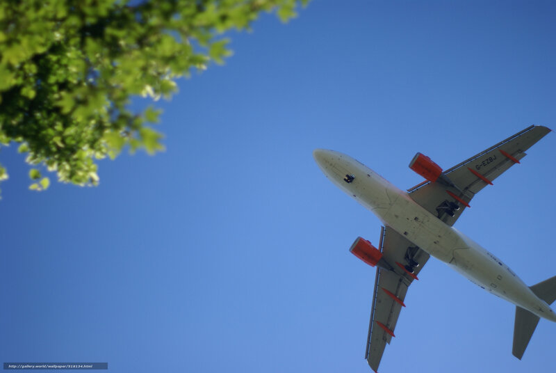 Airplane flying overhead