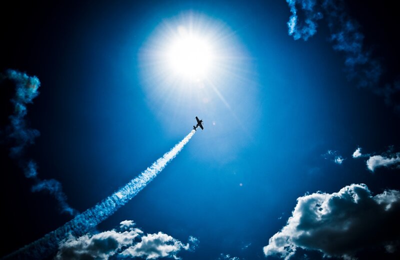 Airplane Flying Upward