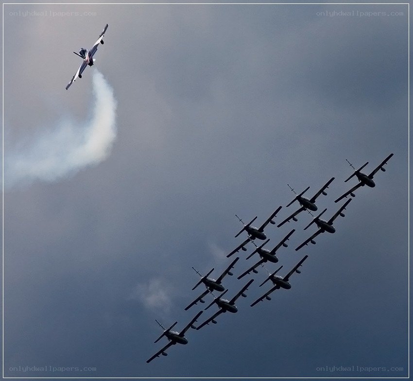 Airplane formation flight display