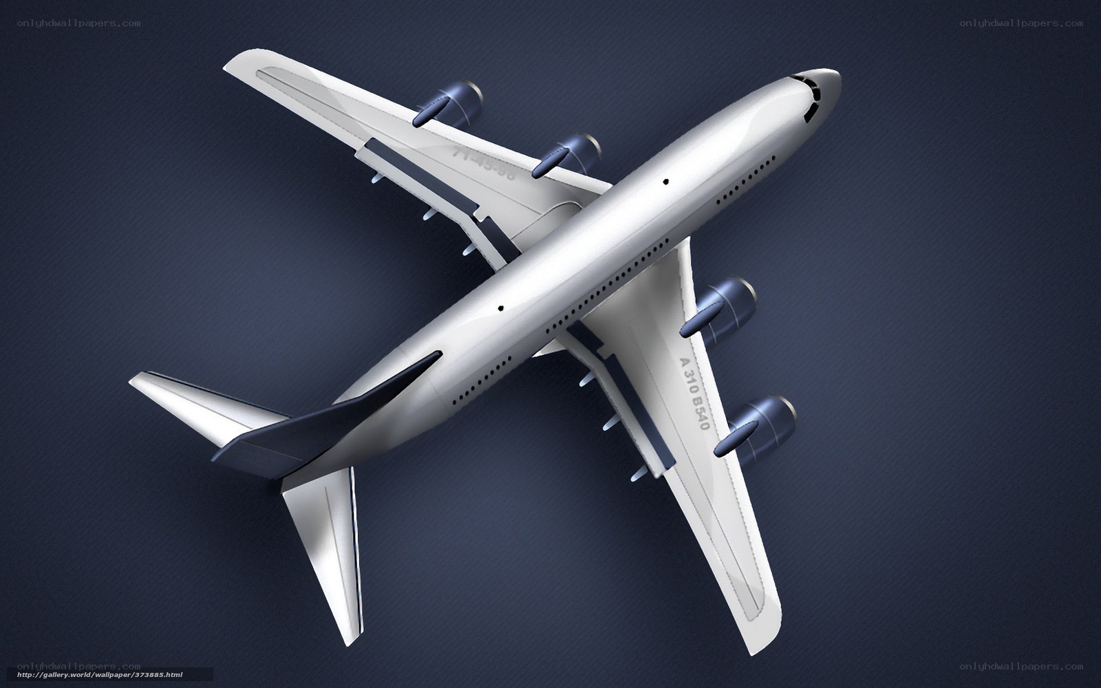 airplane from above view