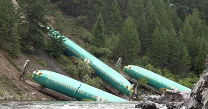 Airplane Fuselages on Slope