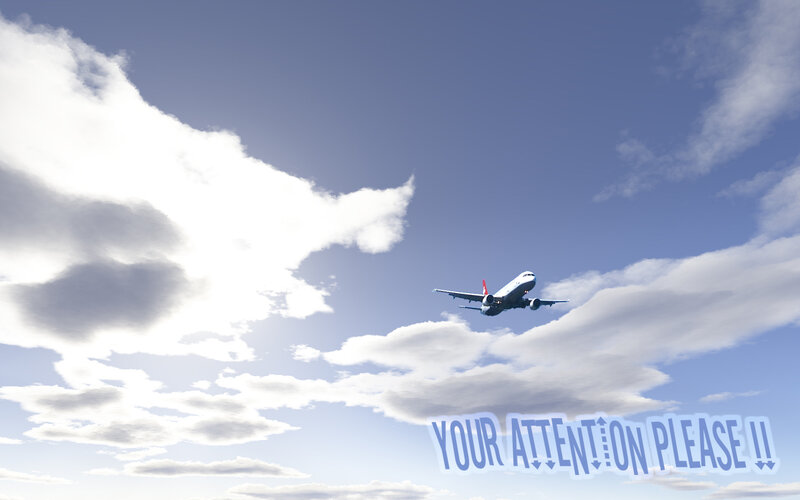 Airplane in Cloudy Sky — Blue, Serene, Afternoon