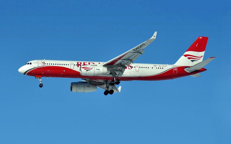 Airplane in Flight — Blue, Clear, Afternoon, Photograph, Sky, Landing Gear