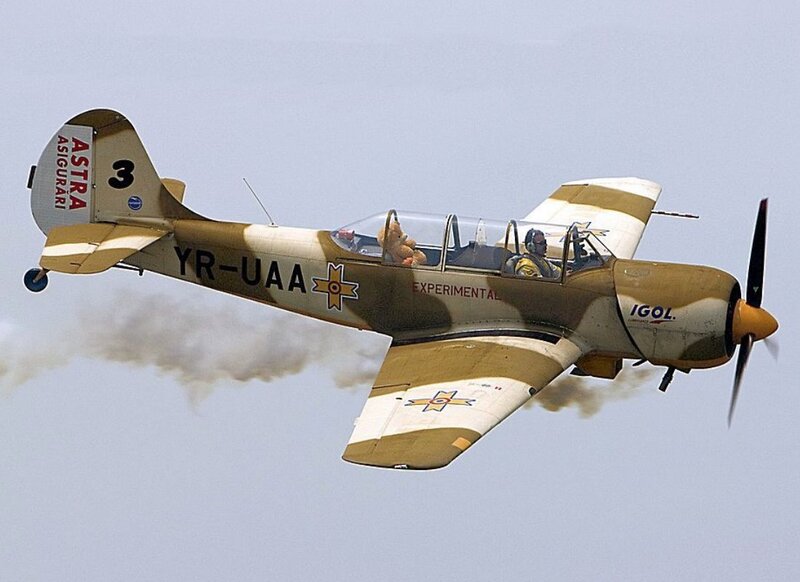 Airplane in Flight — Brown
