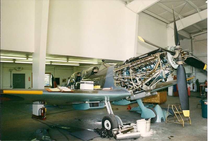 Airplane in Hangar — Gray, Industrial