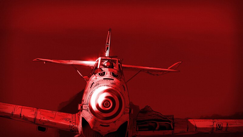 Airplane in Red Light