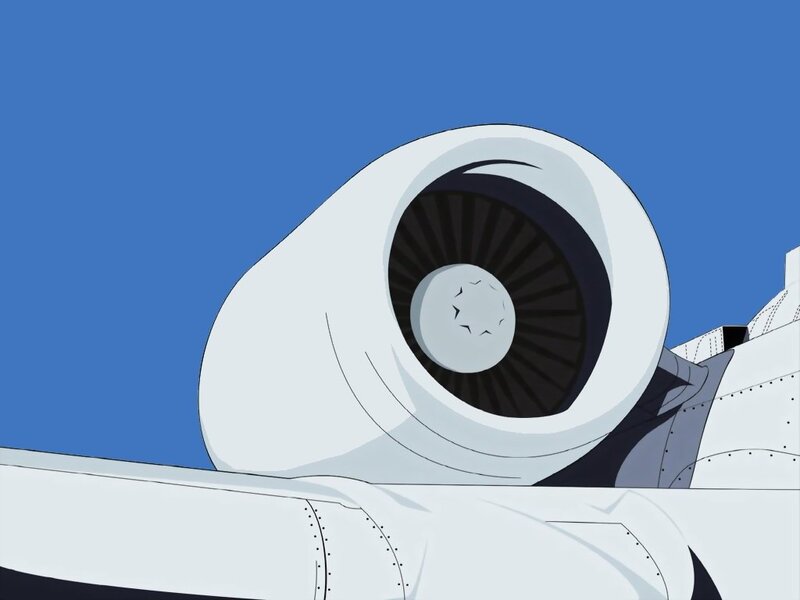 Airplane Jet Engine — Blue