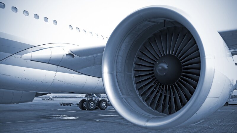 Airplane Jet Engine — Gray