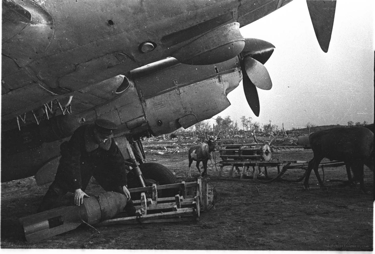 Airplane maintenance in a field