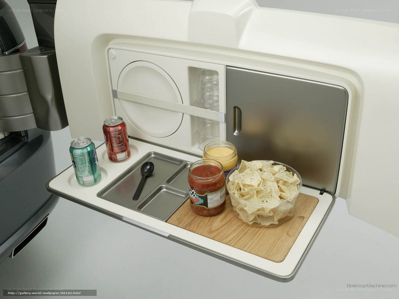 Airplane meal tray with snacks