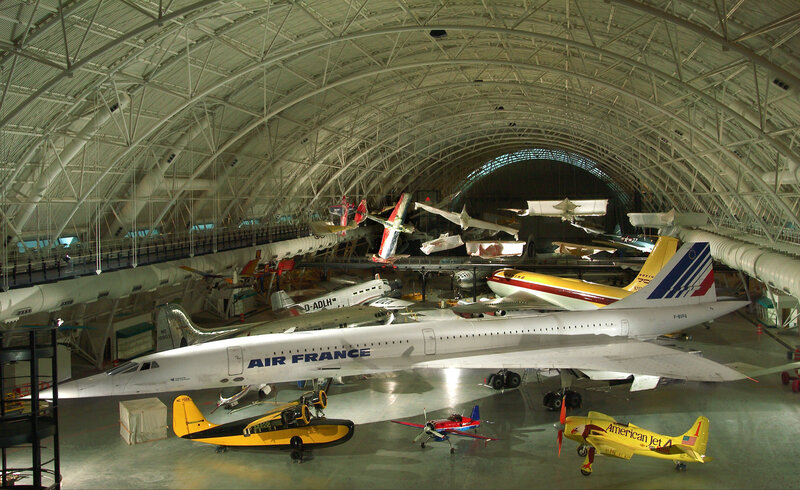 Airplane museum exhibit